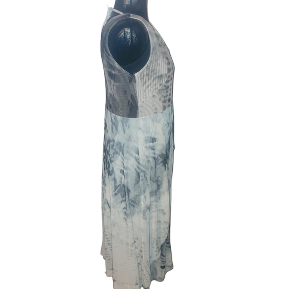 Picadilly Sleeveless Gray & White Layered Dress S - Picture 4 of 7